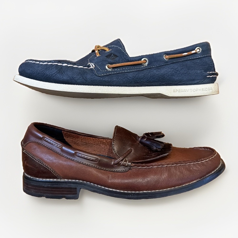 Sperry Top-Sider Lot 2 Tremont Kiltie Loafers & Blue Boat Shoes Mens 10.5 M
